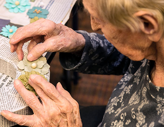 Our residents enjoy lots of planned arts, crafts and hobbies.