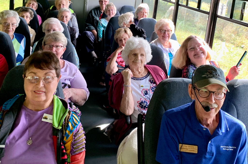 A group of Parkview residents taking advantage of our shuttle service.